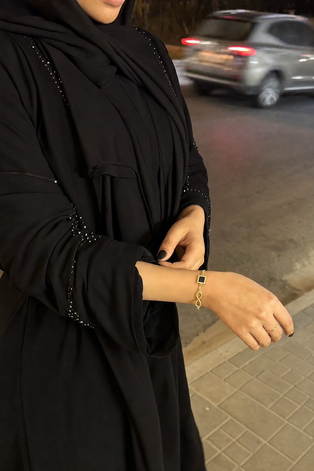 Customer wearing Zayyan jewelry