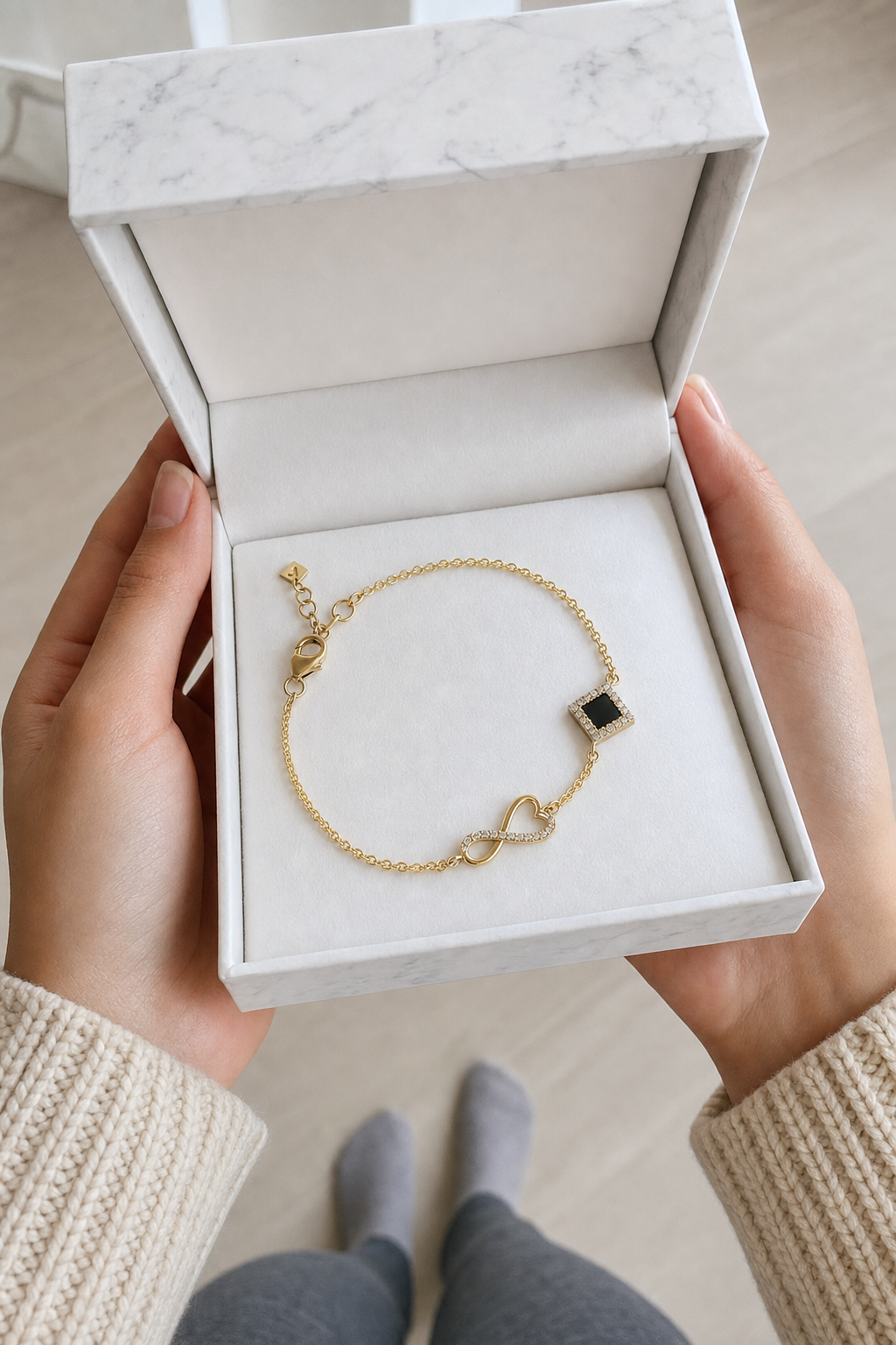 Customer wearing Zayyan jewelry